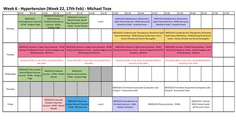 bath uni my timetable.